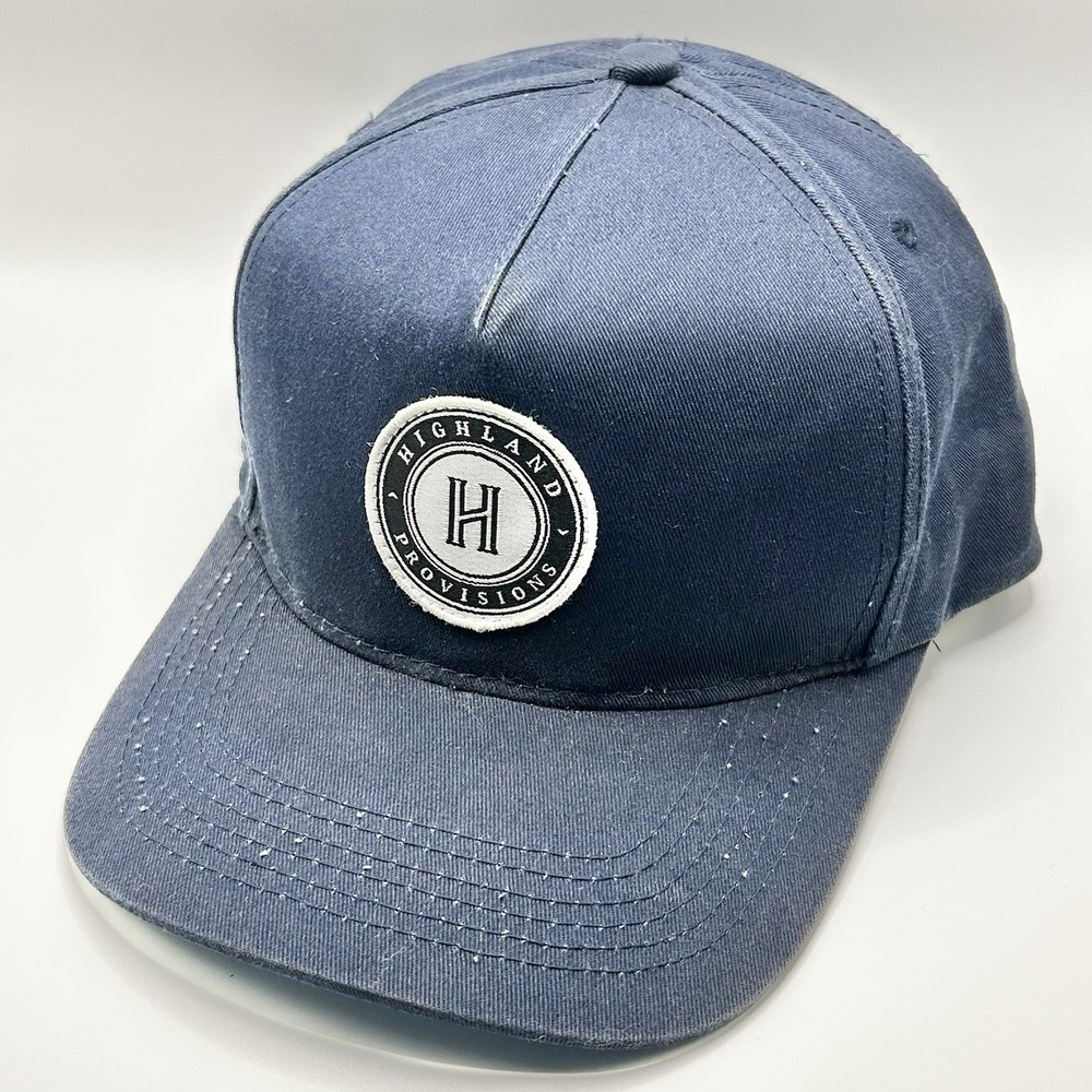 Highland Provisions Circle Patch Hat Cap Snapback Adjustable Blue Outdoors Sport